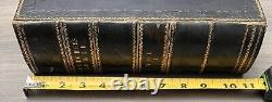 1853 Antique Family Devotional Bible Pre Civil War CLEAN Alexander Fletcher