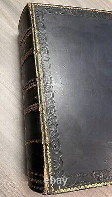 1853 Antique Family Devotional Bible Pre Civil War CLEAN Alexander Fletcher
