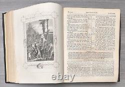 1853 Antique Family Devotional Bible Pre Civil War CLEAN Alexander Fletcher