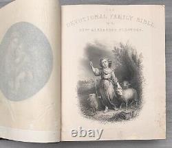 1853 Antique Family Devotional Bible Pre Civil War CLEAN Alexander Fletcher