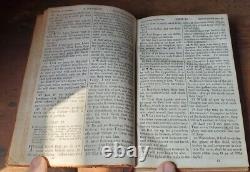1856 Civil War US Navy New Testament Bible ABS KJV antique leather book military