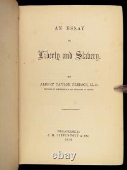 1856 Liberty & Slavery 1ed Confederate Bledsoe anti Slave Abolition Civil War