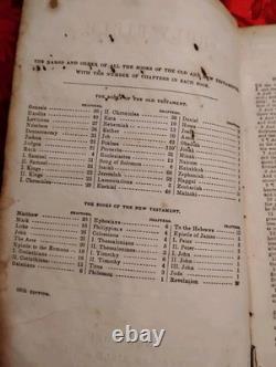 1856 Pre-Civil War Welsh Family Bible Syracuse Utica NY Richards Jones Records