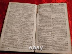 1856 Pre-Civil War Welsh Family Bible Syracuse Utica NY Richards Jones Records