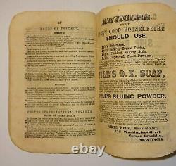 1857-1865 The New England Almanac and Farmers Friend, 9 Civil War Era Almanacks