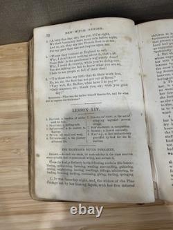1857 McGuffey's New Fifth Eclectic Reader Antique School Book Civil War Era