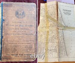 1858 Chicago City Directory with Map Pre Great Chicago Fire & Pre Civil War Book