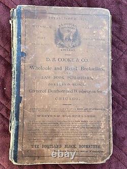 1858 Chicago City Directory with Map Pre Great Chicago Fire & Pre Civil War Book