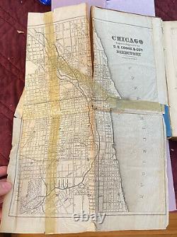 1858 Chicago City Directory with Map Pre Great Chicago Fire & Pre Civil War Book