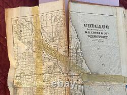 1858 Chicago City Directory with Map Pre Great Chicago Fire & Pre Civil War Book