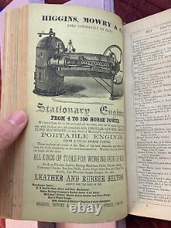 1858 Chicago City Directory with Map Pre Great Chicago Fire & Pre Civil War Book