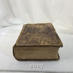 1858 Noah Webster Dictionary Merriam Springfield Leather Antique Pre-Civil War