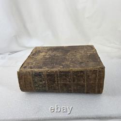 1858 Noah Webster Dictionary Merriam Springfield Leather Antique Pre-Civil War
