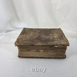 1858 Noah Webster Dictionary Merriam Springfield Leather Antique Pre-Civil War