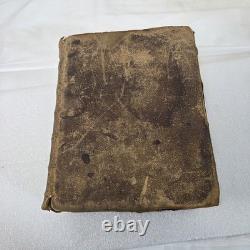 1858 Noah Webster Dictionary Merriam Springfield Leather Antique Pre-Civil War