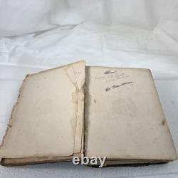 1858 Noah Webster Dictionary Merriam Springfield Leather Antique Pre-Civil War
