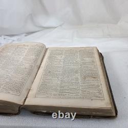 1858 Noah Webster Dictionary Merriam Springfield Leather Antique Pre-Civil War 1858 Noah Webster Dictionary Merriam Springfield Leather Antique Pre-Civil War