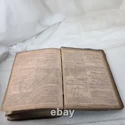 1858 Noah Webster Dictionary Merriam Springfield Leather Antique Pre-Civil War