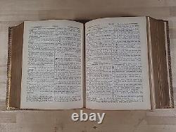 1859 HOLY BIBLE antique COLOR ILLUSTRATED butler CIVIL WAR ERA family LEATHER