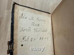 1859 NEW TESTAMENT antique CIVIL WAR ERA leather AMERICAN BIBLE SOCIETY old