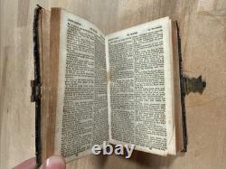 1859 NEW TESTAMENT antique CIVIL WAR ERA leather AMERICAN BIBLE SOCIETY old