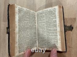 1859 NEW TESTAMENT antique CIVIL WAR ERA leather AMERICAN BIBLE SOCIETY old