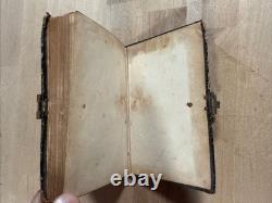 1859 NEW TESTAMENT antique CIVIL WAR ERA leather AMERICAN BIBLE SOCIETY old