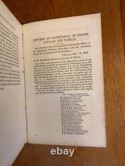 1860 1ed Life of Abraham LINCOLN & Hamlin SLAVERY Douglas Debates Pre Civil War