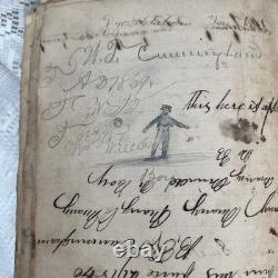 1860s Personal Notebook Memory Scrap Book, Civil War Era READ THE DESCRIPTION