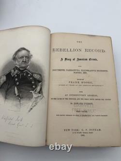 1861 1862 Rebellion Record Civil War 3 Vol Set Frank Moore Putnam HC