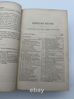 1861 1862 Rebellion Record Civil War 3 Vol Set Frank Moore Putnam HC