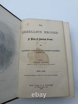 1861 1862 Rebellion Record Civil War 3 Vol Set Frank Moore Putnam HC