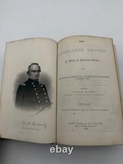 1861 1862 Rebellion Record Civil War 3 Vol Set Frank Moore Putnam HC