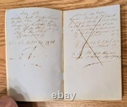 1861-63 Civil War Era Merchant Charter Ledger Book Boston Maine Shipping Navy