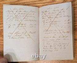 1861-63 Civil War Era Merchant Charter Ledger Book Boston Maine Shipping Navy