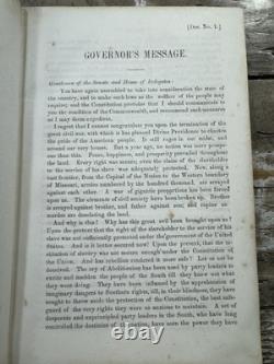 1861 Civil War Era Law Book Senate Journal. Commonwealth of Virginia Wheeling