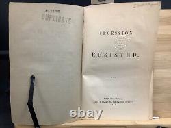 1861 Secession Rsisted Joseph Reed Ingersoll Pro-Union Civil War Pamphlet