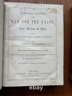 1861 War For The Union By Evert Duyckinck 3 Volume Set 1st Edition