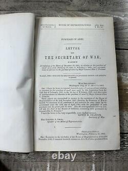 1862 Antique War Report Purchase of Arms Letter from Secretary of War