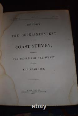 1862 CIVIL WAR Report Superintendent of the Coast Survey MAPS