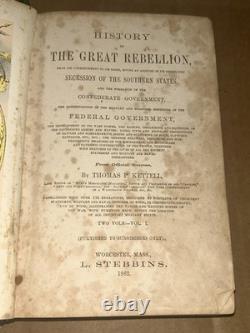 1862 History Of The Great Rebellion By Thomas Kettell Volume 1 Illustrated HC