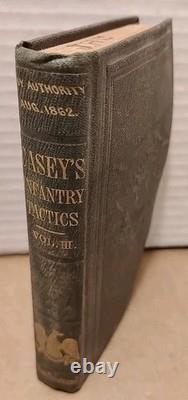 1862 Infantry Tactics Vol. 3 by Brig. Gen. Silas Casey Pocket HC with Fold Out