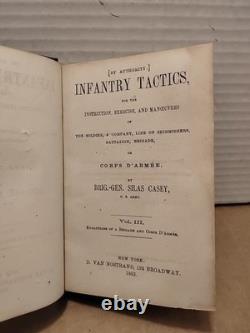 1862 Infantry Tactics Vol. 3 by Brig. Gen. Silas Casey Pocket HC with Fold Out