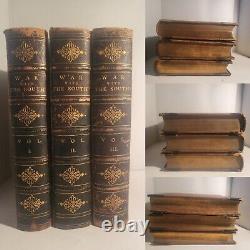 (1862) War With The South Robert Tomes Civil War 3 Volumes Leather