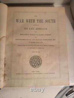 (1862) War With The South Robert Tomes Civil War 3 Volumes Leather