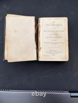 1862 pocket edition of the New Testament Bible, Civil War Era