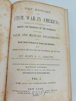 1863 1867 History of the Civil War in America by John SC Abbott Volume 1 & 2