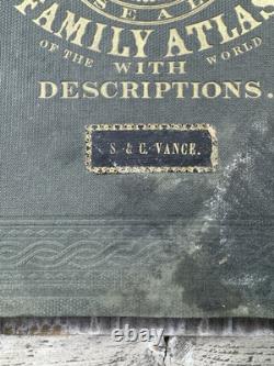 1863 Antique Civil War Atlas Johnson's New Illustrated Family Atlas