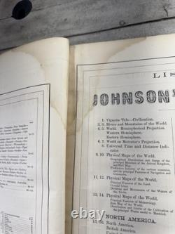 1863 Antique Civil War Atlas Johnson's New Illustrated Family Atlas