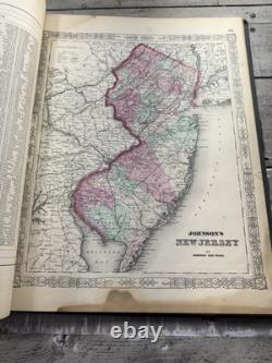 1863 Antique Civil War Atlas Johnson's New Illustrated Family Atlas